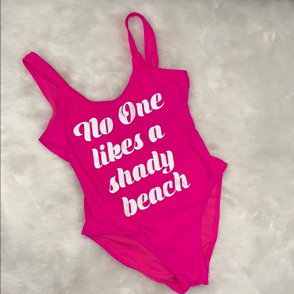 Zaful Other - 🖤Pink high leg cheeky one piece